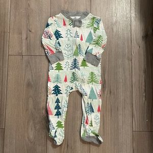 Christmas tree footie pajamas